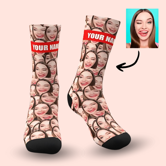 Chaussettes Personnalisées Visage et Prénoms